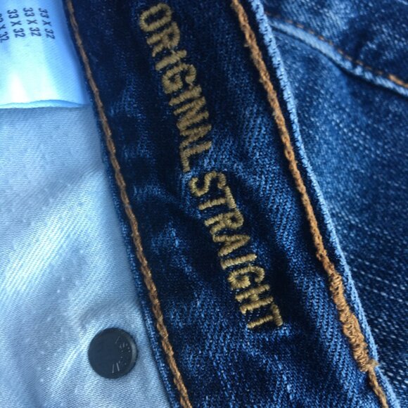American Eagle Jeans Mens Size 33 Original Straight Lightly Distressed - Picture 13 of 15